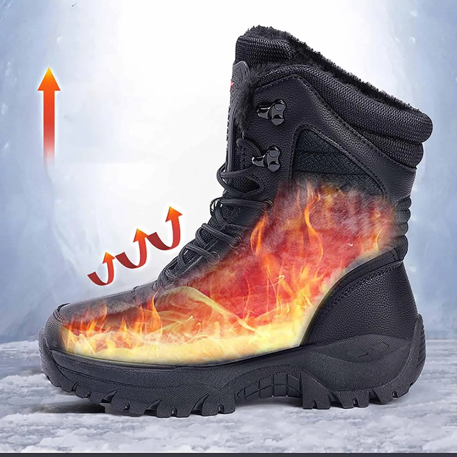 Lightweight Combat Boots, Outdoor Men's Tactical Military Combat Boots Water Resistant Hiking Boots Breathable Jungle Desert Combat Boots with Sports Socks