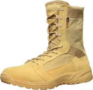 Lightweight Combat Military Boots for Men, Summer Breathable Wear-resistant Non-slip High-top Tactical Desert Boots, for Outdoor Mountaineering Hiking Shoes