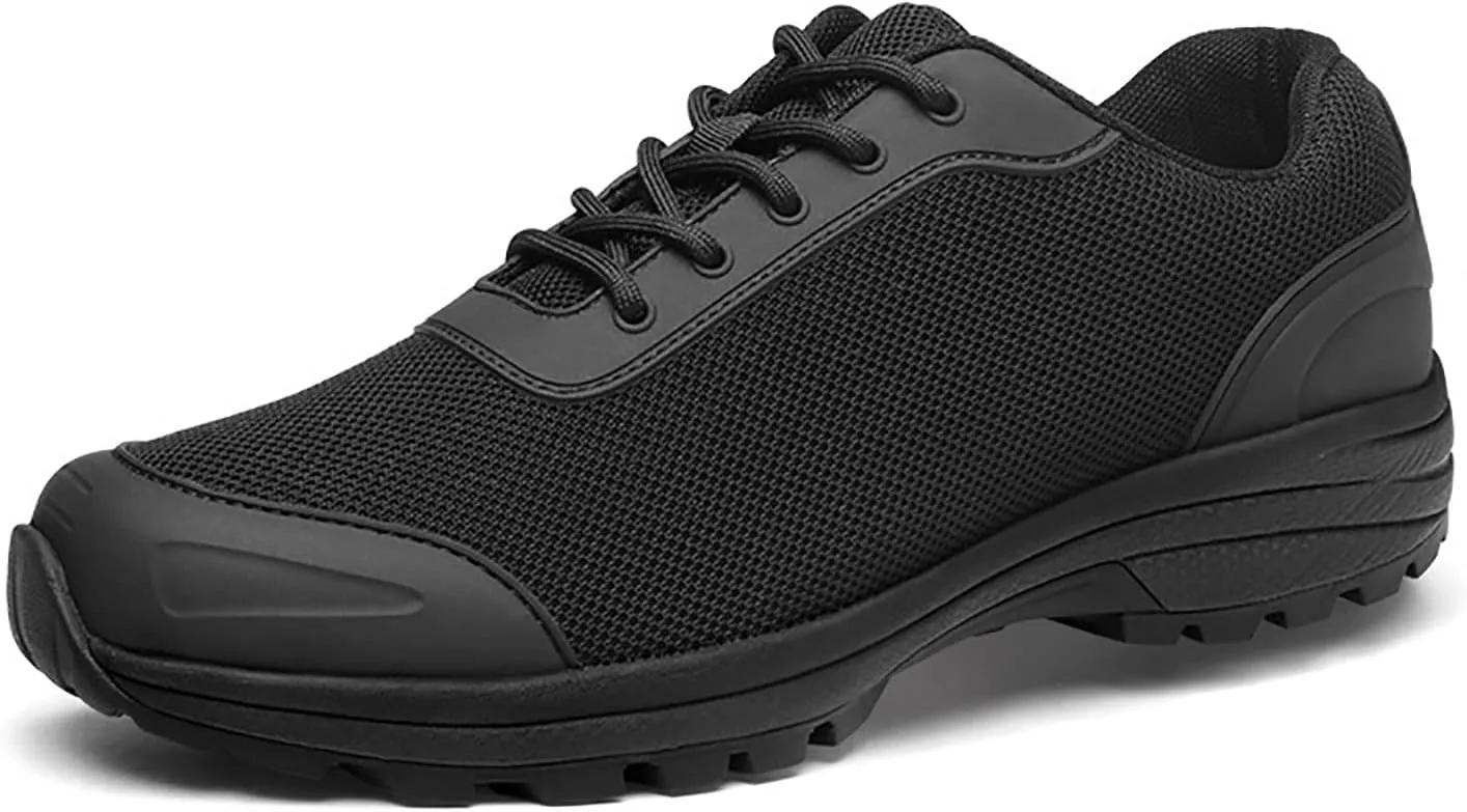 Lightweight Military and Tactical Boots for Men, Comfort Durable Rubber Sole Military Work and Desert Boots, Low Top Lace-up Waterproof Hiking Boots