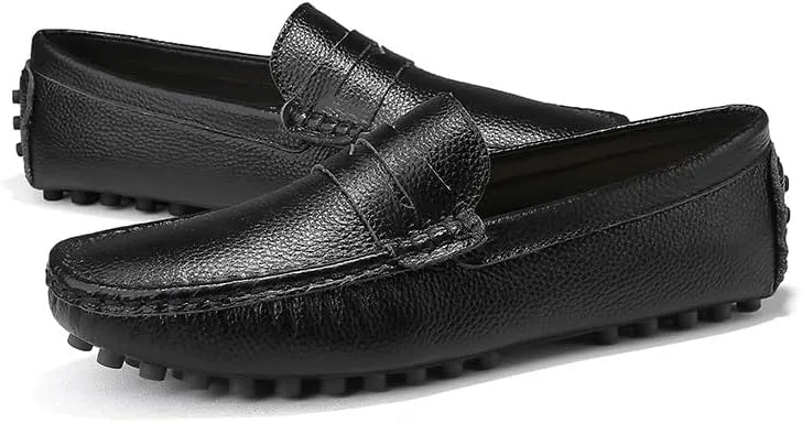 Loafers for Men Round Toe Faux Leather Penny Driving Loafers Flexible Lightweight Comfortable Casual Slip On