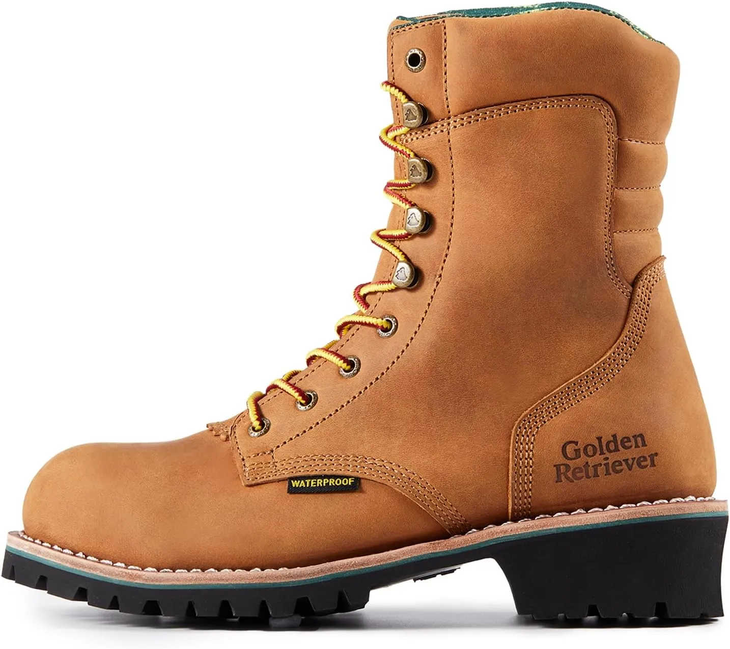 Logger boots for men Waterproof Composite Toe 9" height Crazy Hourse Leather Slip and Oil Resistant Leather Welt Logger Boots G81594