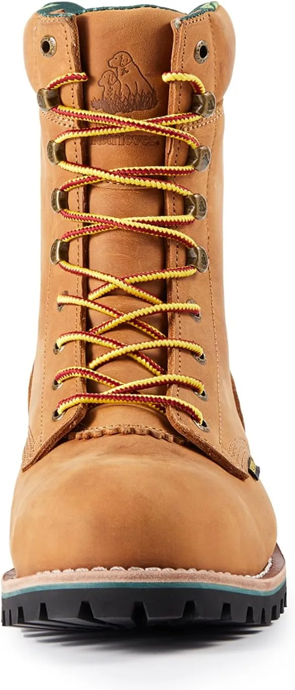 Logger boots for men Waterproof Composite Toe 9" height Crazy Hourse Leather Slip and Oil Resistant Leather Welt Logger Boots G81594