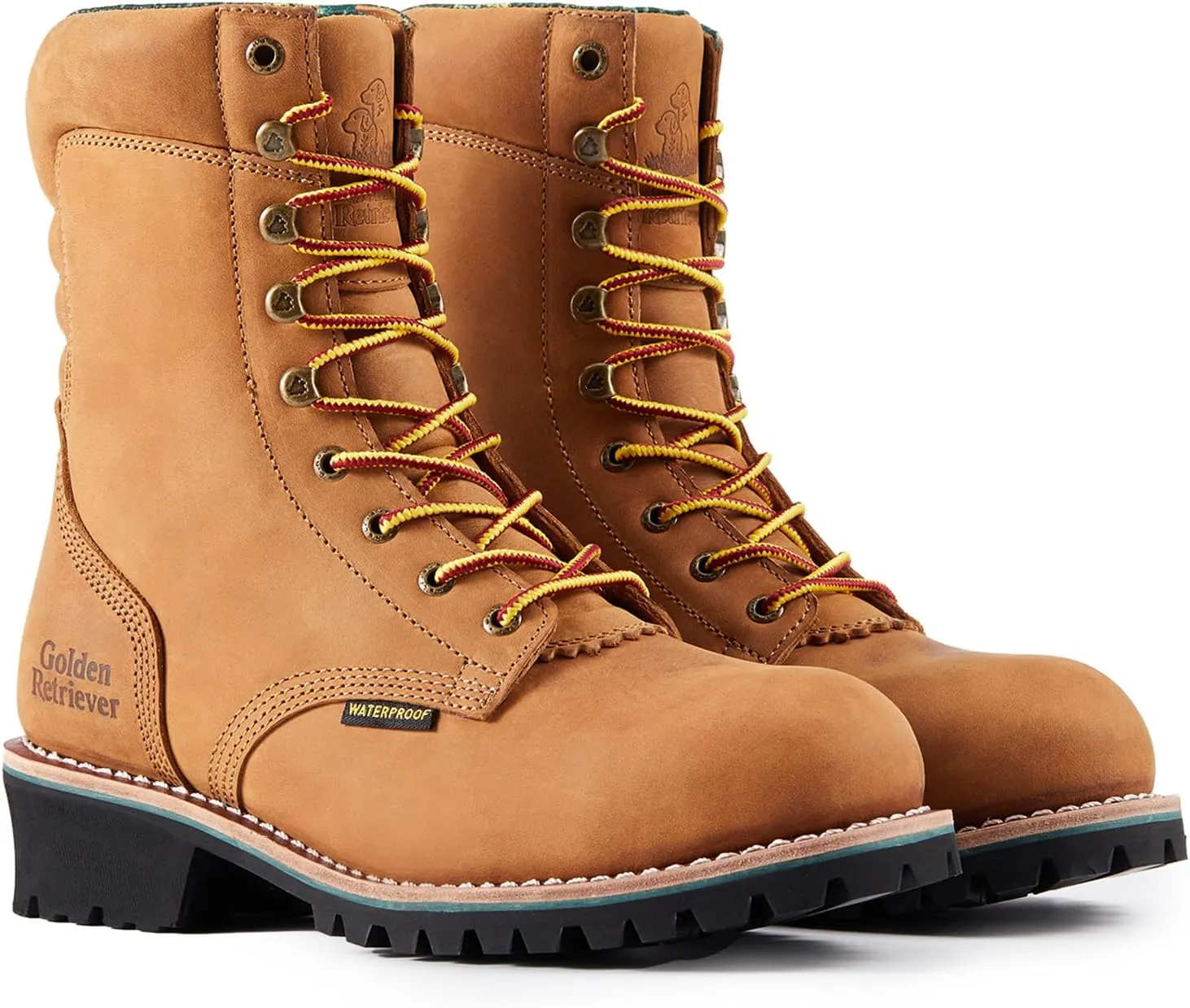 Logger boots for men Waterproof Composite Toe 9" height Crazy Hourse Leather Slip and Oil Resistant Leather Welt Logger Boots G81594