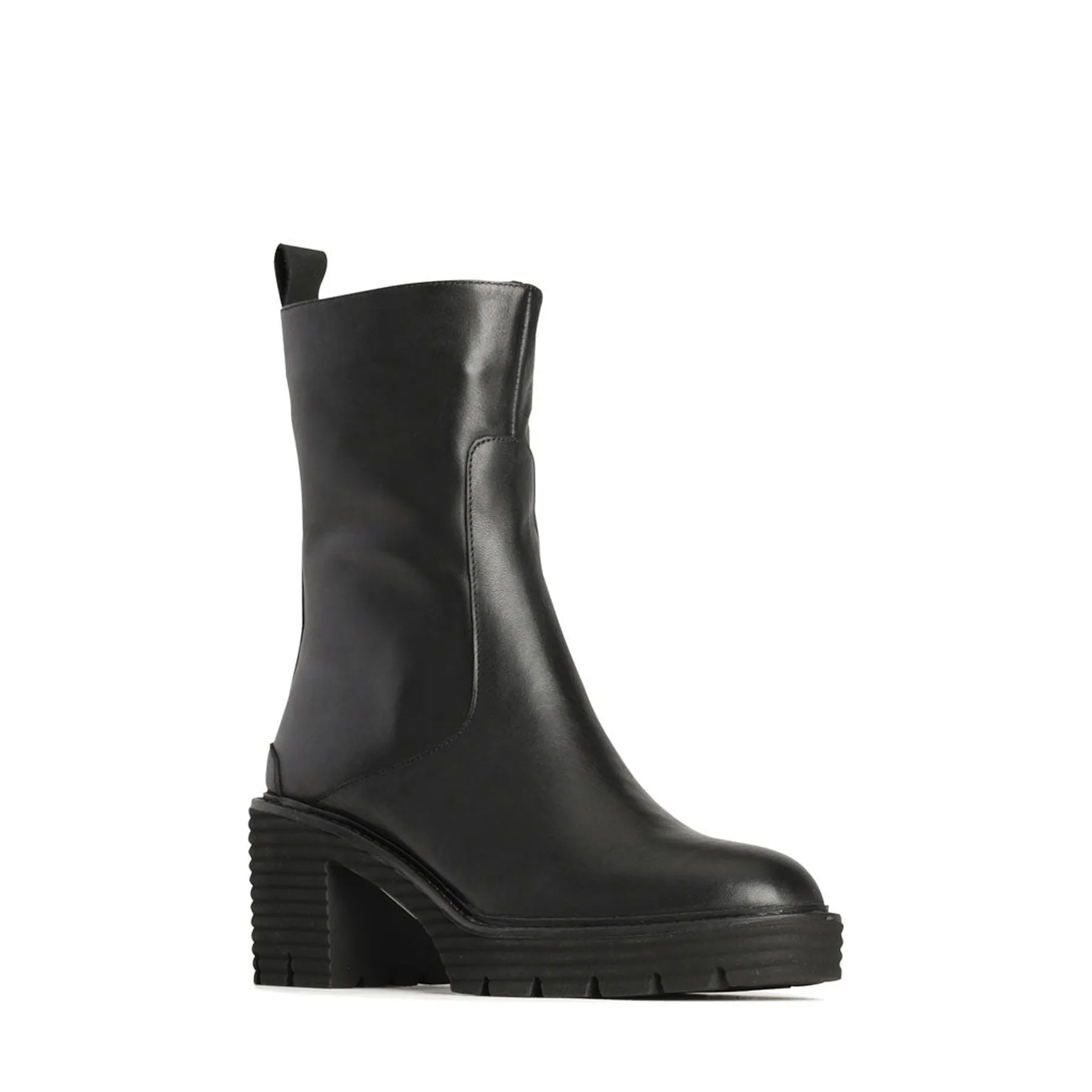 MALIKA LEATHER MID ANKLE BOOTS