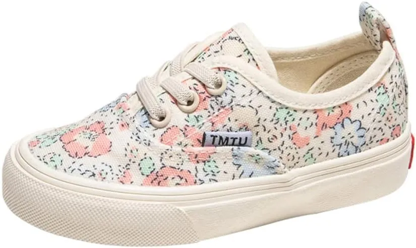 MATERUIEYES Children's Canvas Shoes Emerald Green Flower Lovely Board Shoes