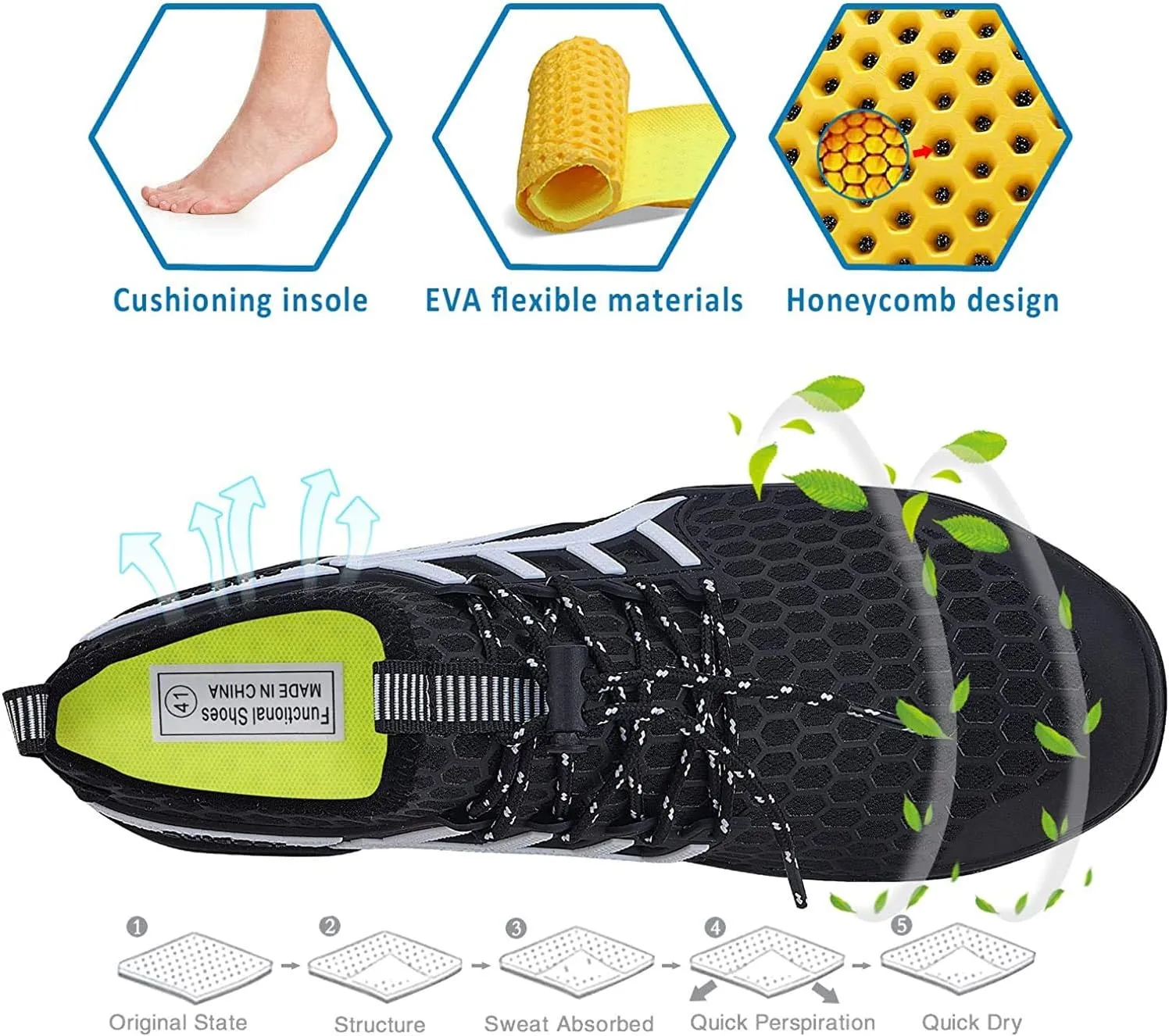 MAYZERO Water Shoes Men Women Swim Surf Shoes Beach Pool Shoes Wide Toe Hiking Aqua Shoes Winter House Slippers