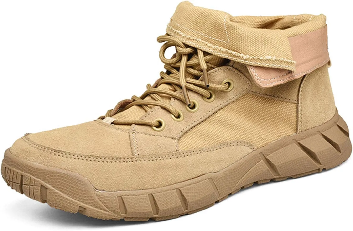 Men Desert Tactical Military Boots Spring and Autumn Outdoor Working Shoes, Breathable Desert Boots Men Hiking Shoes,44