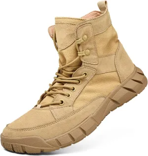 Men Desert Tactical Military Boots Spring and Autumn Outdoor Working Shoes, Breathable Desert Boots Men Hiking Shoes,44