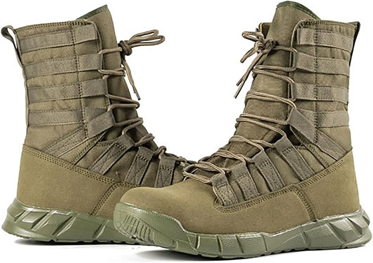 Men Jungle Military Tactical Combat Boots Outdoor Walking Camping Lace-up Boots Trekking Hiking Shoes Breathable,sand-43