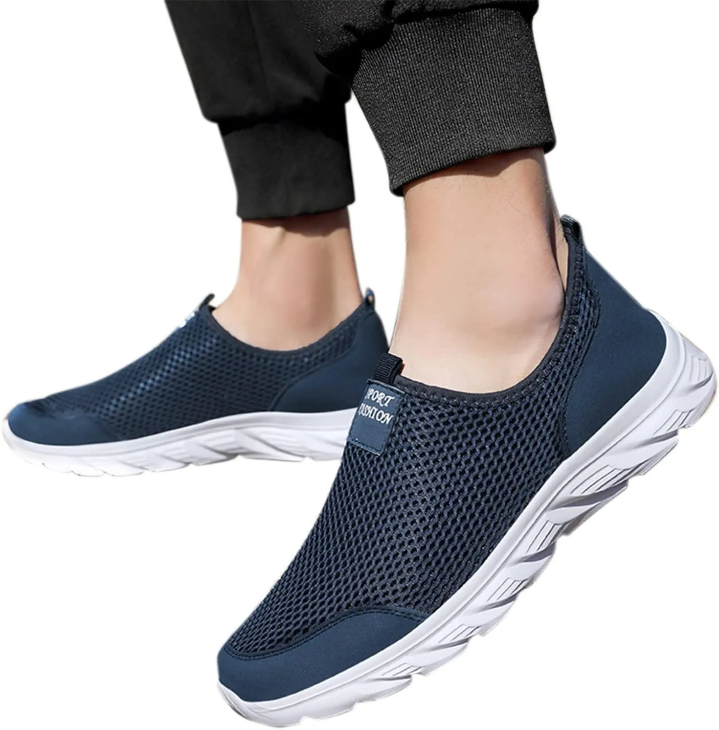 Men Shoes Summer Lightweight Breathable Casual Shoes Single Mesh Casual Running Shoes Sneaker Shoes Men