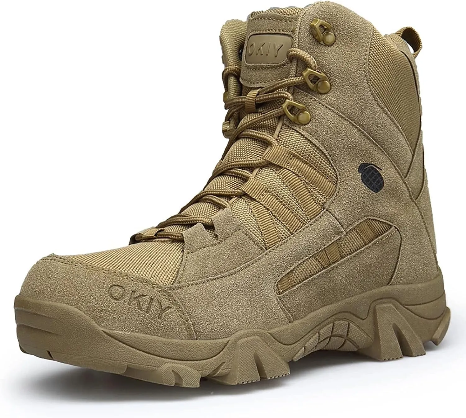 Men's Breathable Military Boots, Four Seasonsoutdoor Waterproof High-top Desert Tactical Boots, for Hiking Lace-up Sports Durable Breathable Desert Shoes