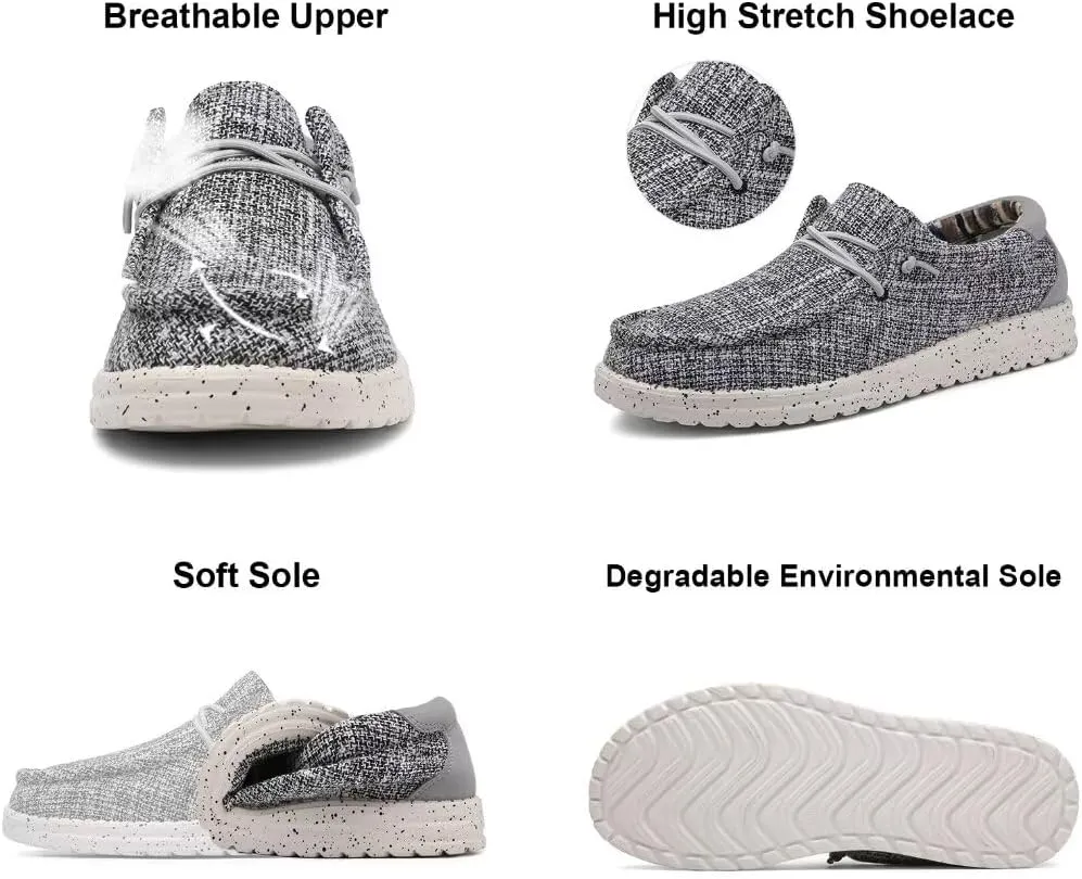 Men's Causal Canvas Loafers & Slip-ons, Lightweight Comfortable and Breathable Loafers Shoes for Men, Zapatos Mocasines para Hombre