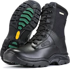 Men's High-top Desert Tactical Boots, Spring Autumn Lightweight Breathable with Zipper Outdoor Boots, Outdoor Waterproof Non-slip Hiking Work Boots