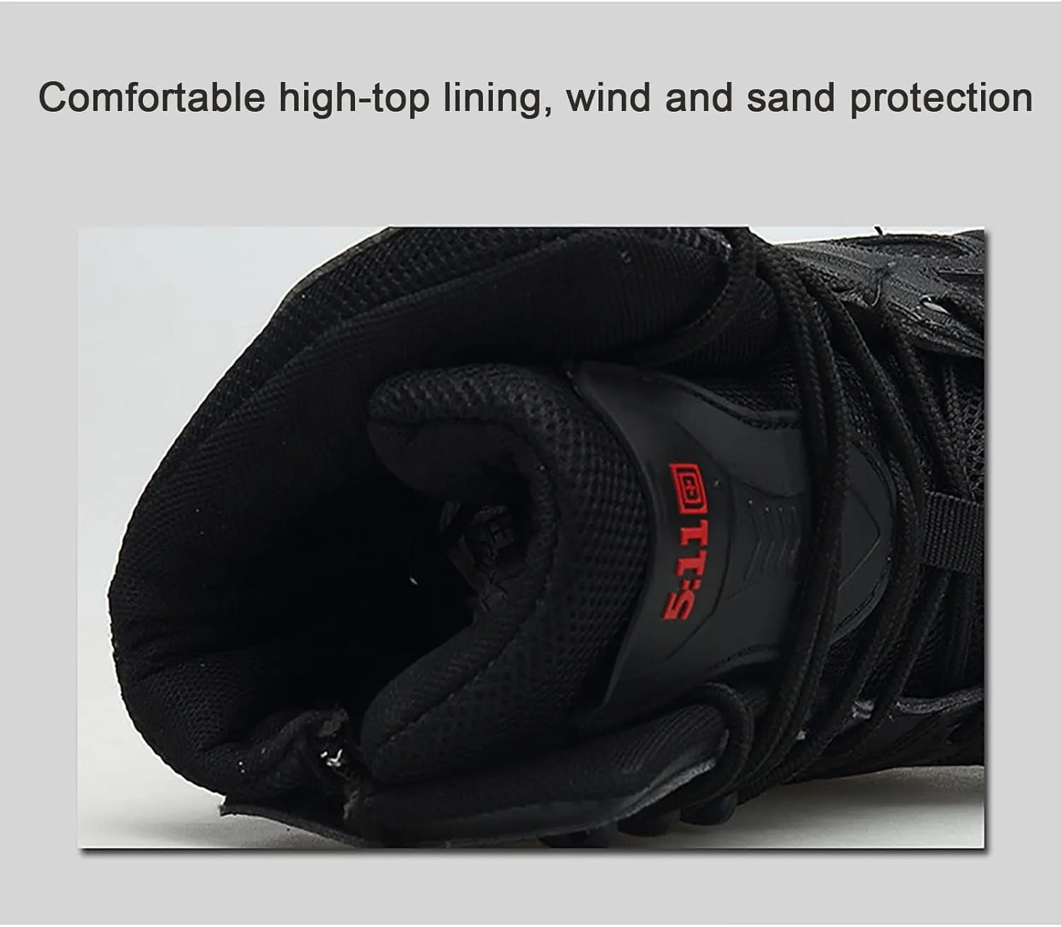 Men's High Top Tactical Boots, Comfortable Breathable Shock Absorption Durable Rubber Sole Military Boots, for Outdoor Sports Mountaineering Hiking Boots