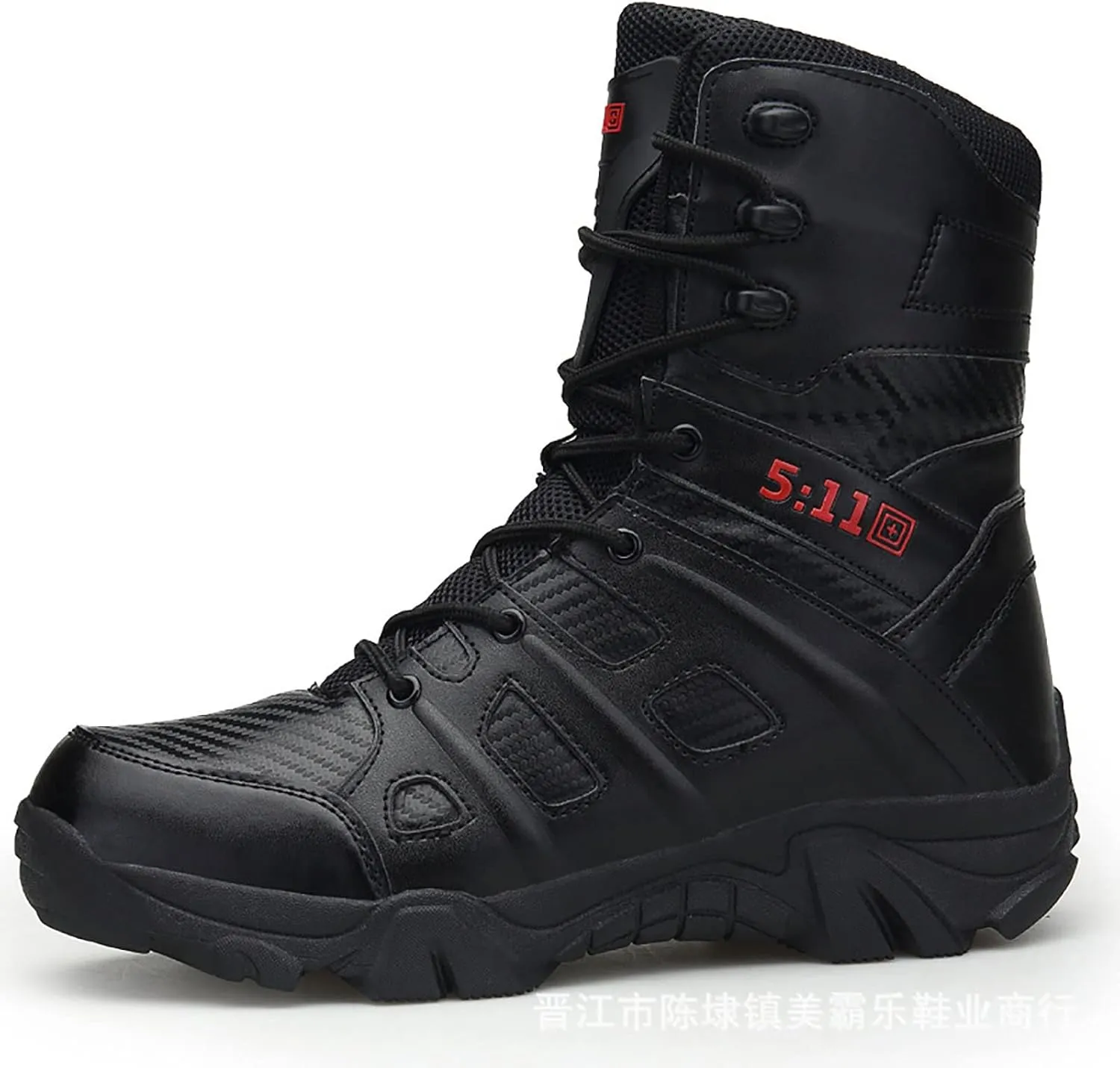 Men's High Top Tactical Boots, Comfortable Breathable Shock Absorption Durable Rubber Sole Military Boots, for Outdoor Sports Mountaineering Hiking Boots