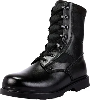 Men's High-top Ultralight Combat Boots, Durable Rubber Sole Military Work and Desert Boots, Outdoor Waterproof Non-slip Breathable Hiking Shoes