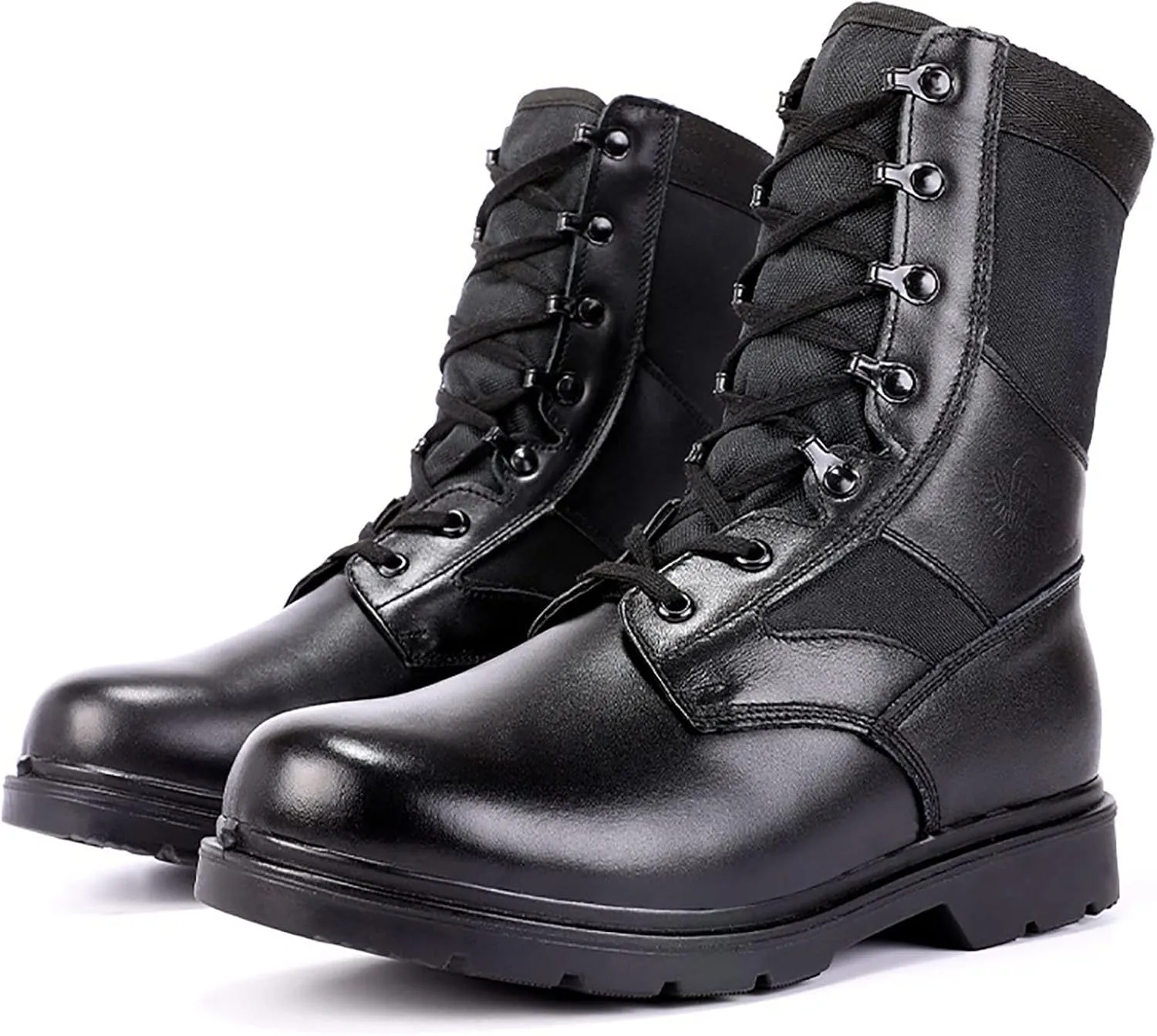 Men's High-top Ultralight Combat Boots, Durable Rubber Sole Military Work and Desert Boots, Outdoor Waterproof Non-slip Breathable Hiking Shoes