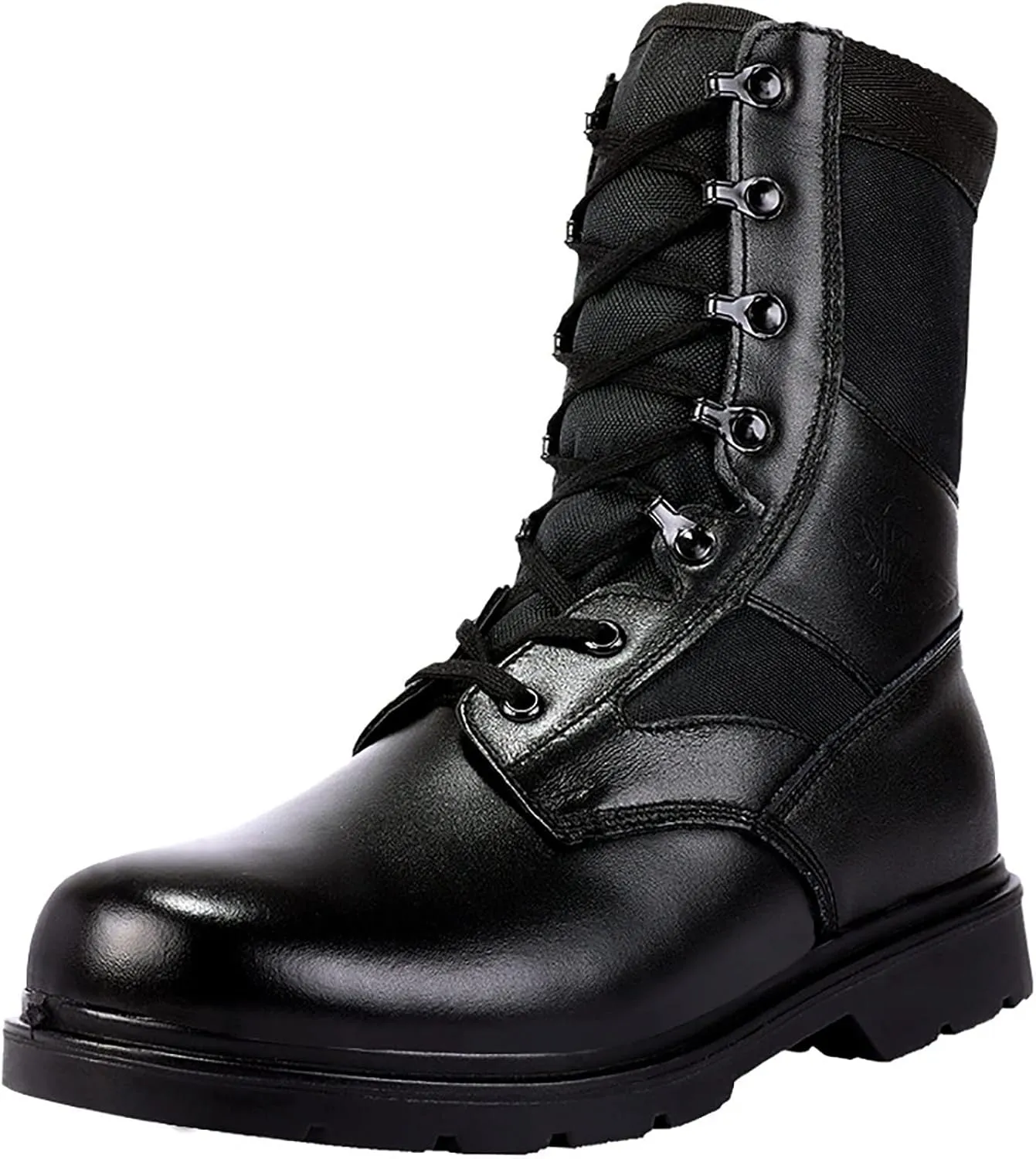 Men's High-top Ultralight Combat Boots, Durable Rubber Sole Military Work and Desert Boots, Outdoor Waterproof Non-slip Breathable Hiking Shoes