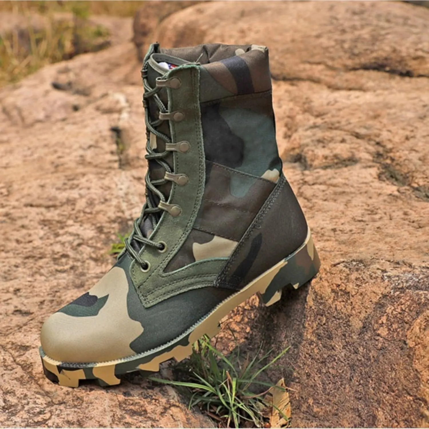 Mens Hiking Work Boots Tactical Boots Waterproof Slip ResistantShoes,Outdoor Mountaineering Jungle Shoes