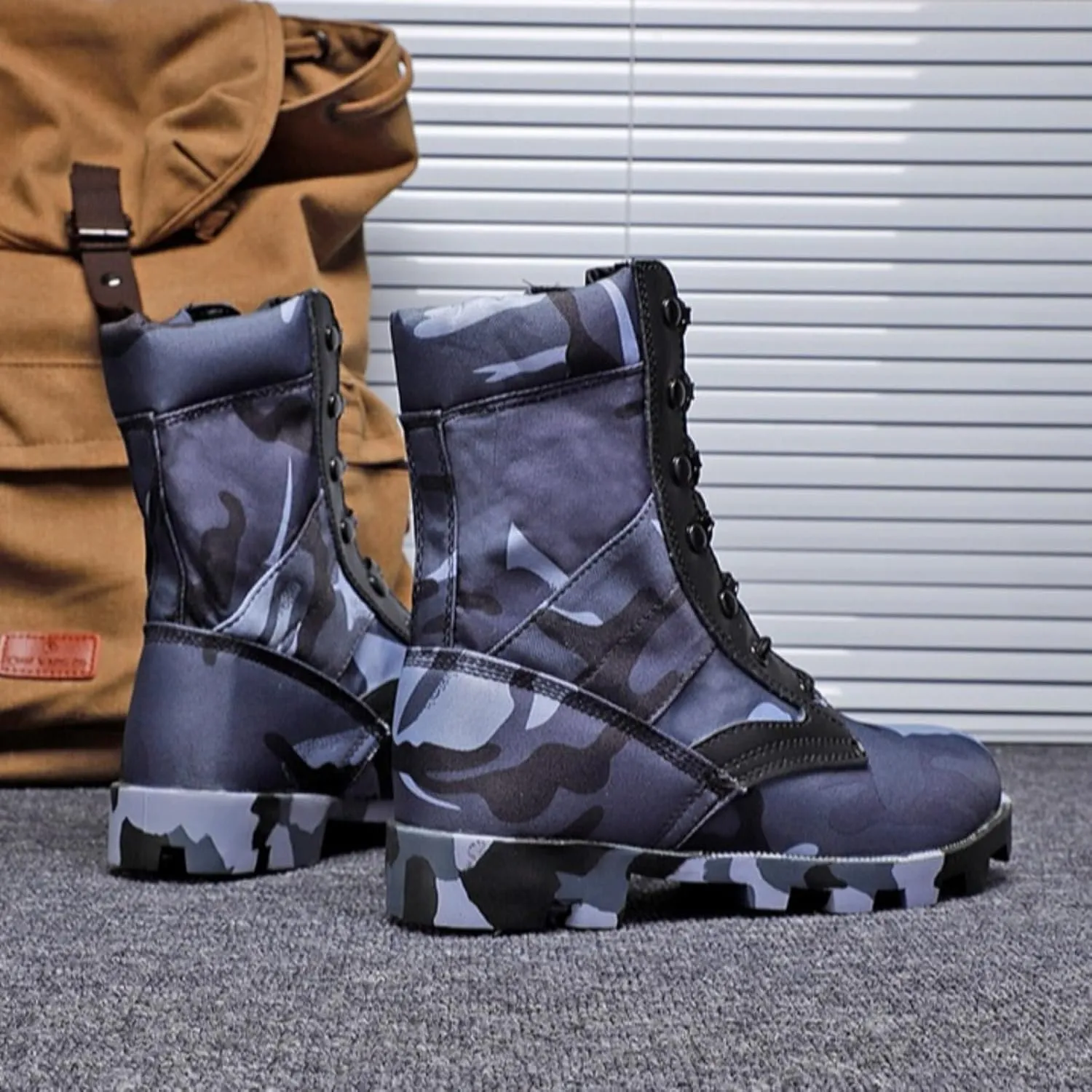 Mens Hiking Work Boots Tactical Boots Waterproof Slip ResistantShoes,Outdoor Mountaineering Jungle Shoes