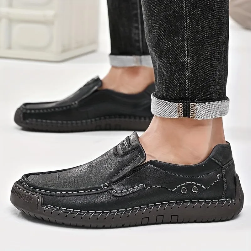 Men's Loafers - Casual Shoes with Soft Rubber Soles, Breathable Design, Sewn, Comfortable and Stylish Casual Shoes