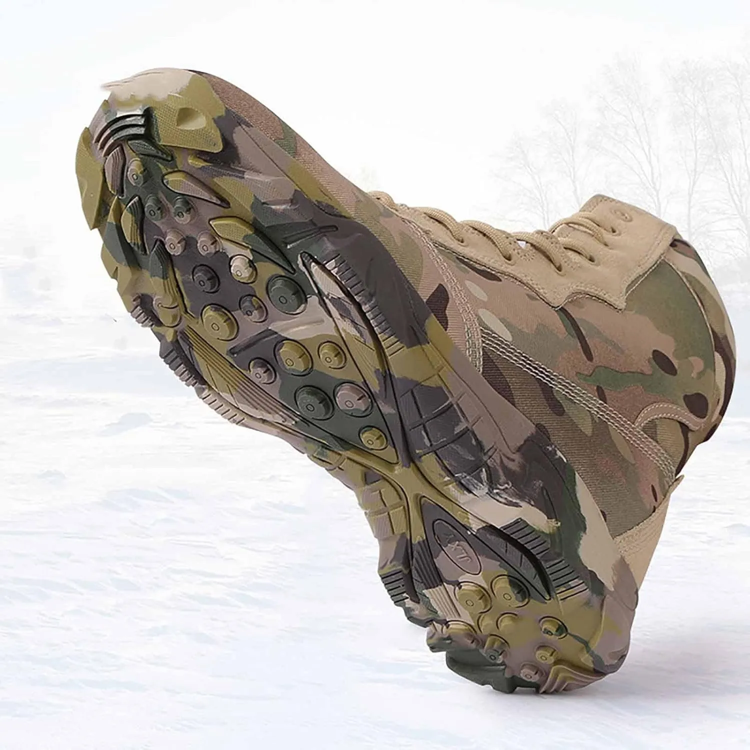 Men's Military & Tactical Boots, Tactical Combat Military Durable Work Utility Outdoor Assault Boots Men's Waterproof Hiking Boots Breathable Desert Boots