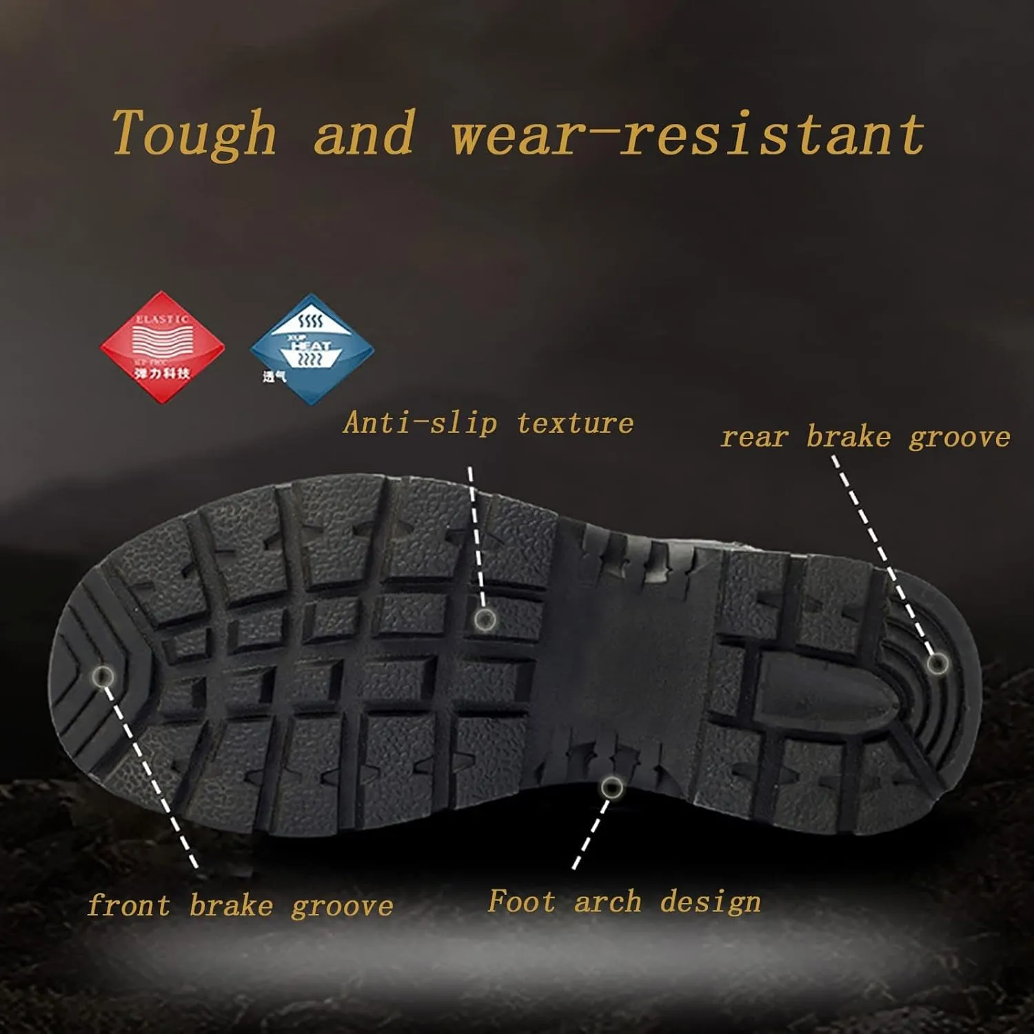 Men's Military and Tactical Boots for Men, Comfort Durable Rubber Sole Military Desert Boots, Outdoor Lightweight Lace-up Waterproof Breathable Hiking Shoes