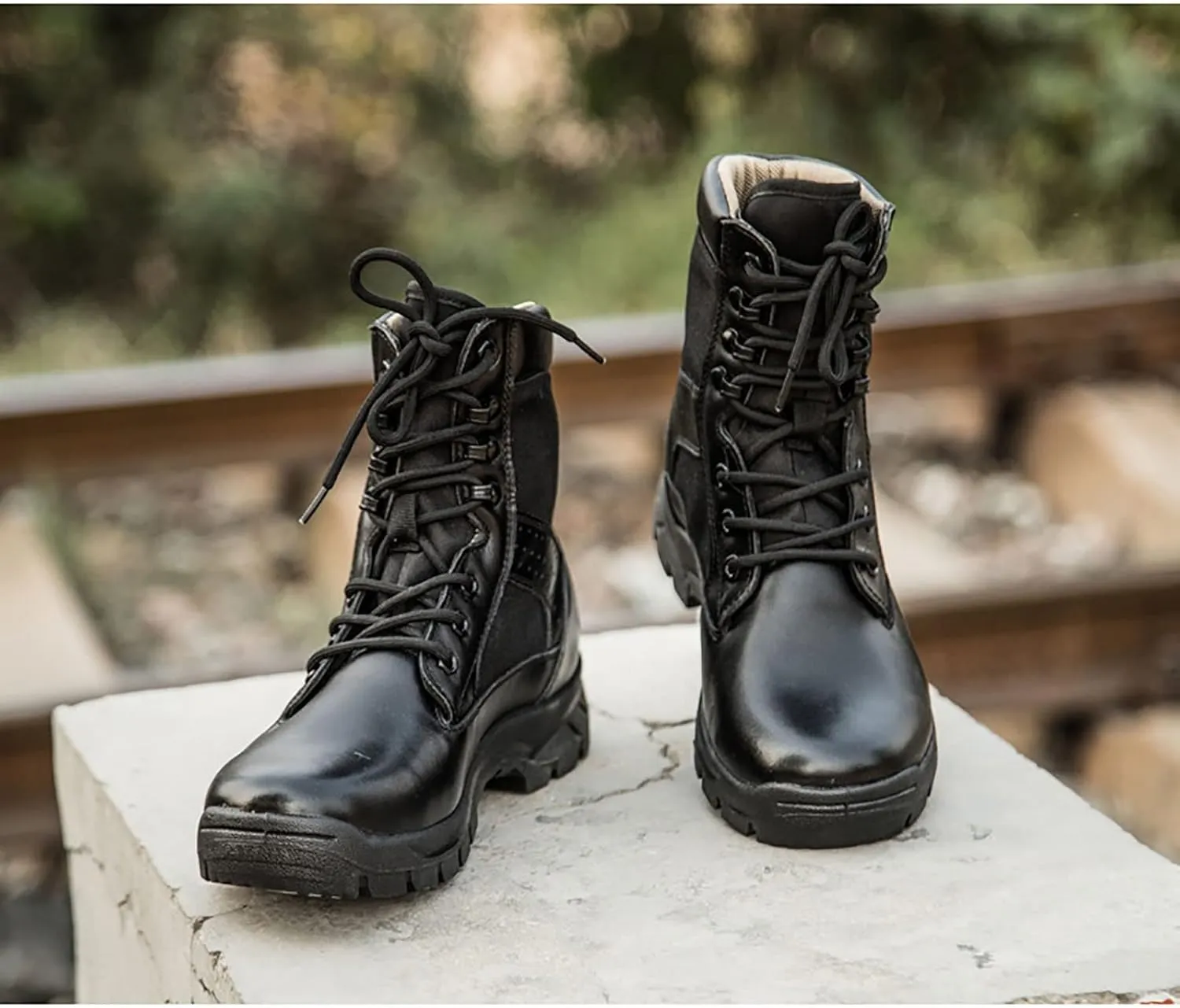 Men's Military and Tactical Boots for Men, Comfort Durable Rubber Sole Military Desert Boots, Outdoor Lightweight Lace-up Waterproof Breathable Hiking Shoes
