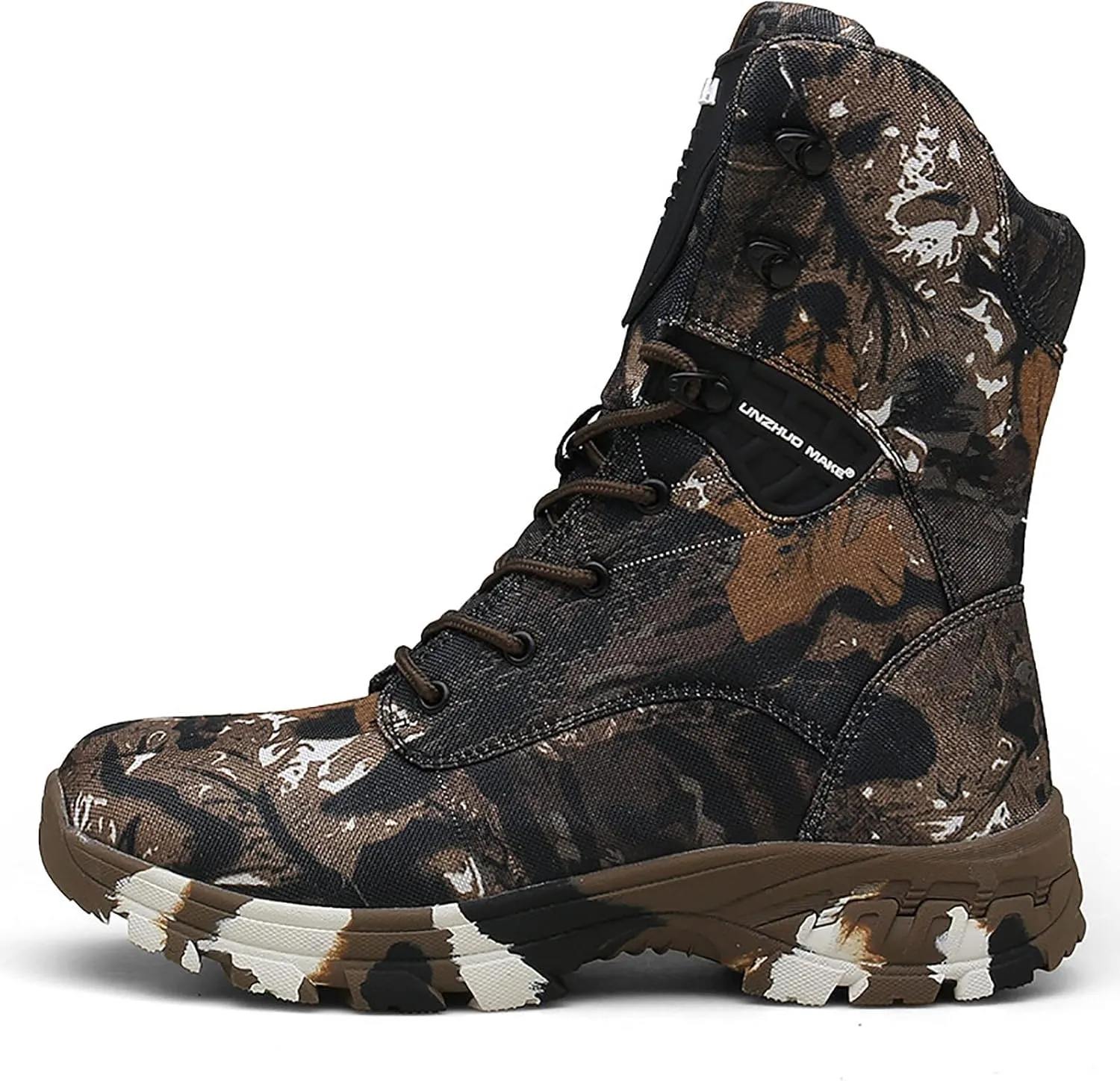 Men's Military Tactical Boots, Camouflage Comfort Durable Oxford Cloth Rubber Cushioning Outsole Desert Shoes, for Outdoor Waterproof Hiking Shoes
