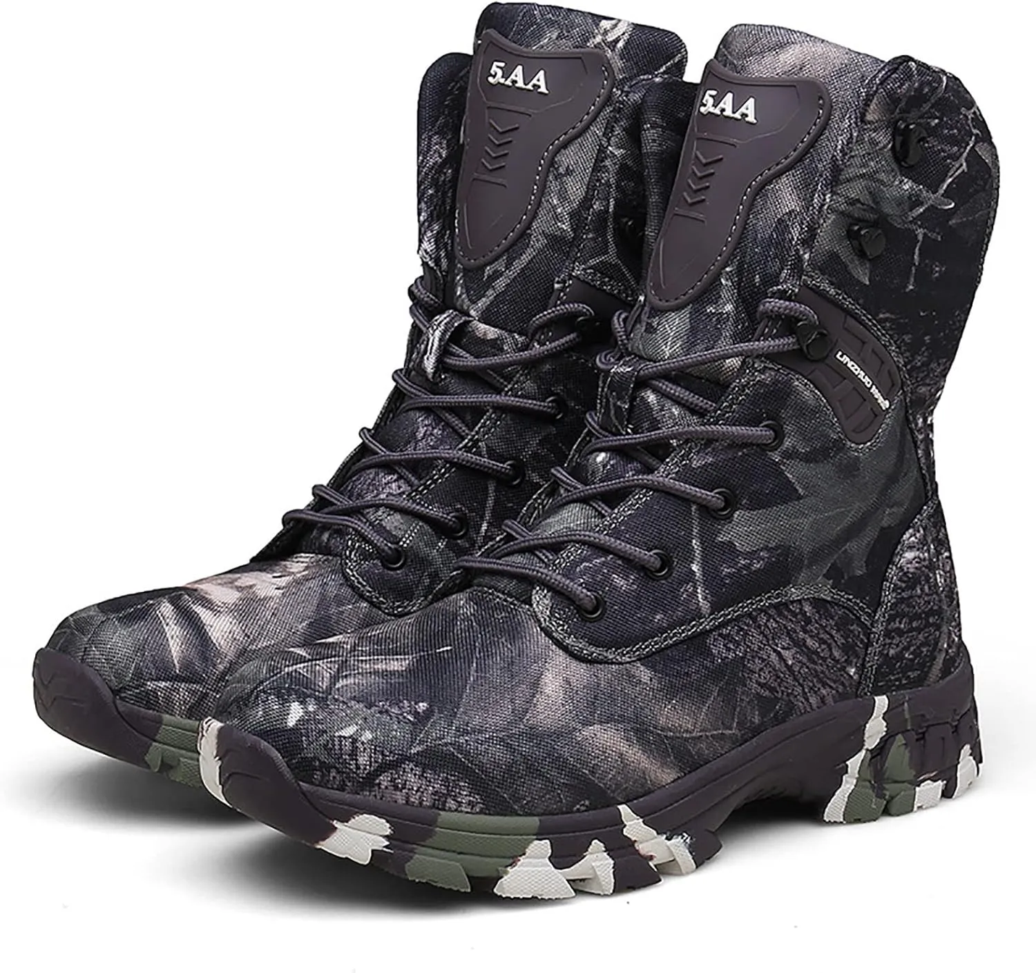 Men's Military Tactical Boots, Camouflage Comfort Durable Oxford Cloth Rubber Cushioning Outsole Desert Shoes, for Outdoor Waterproof Hiking Shoes