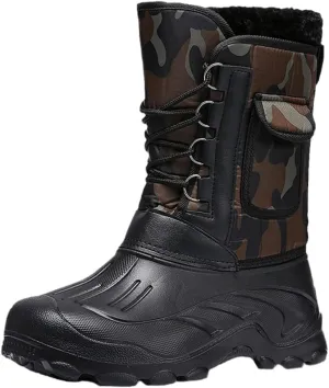 Men's Outdoor Camping Hiking Fishing Tactical Shoes Hunting Mountaineering Non-Slip Waterproof Warm Boots