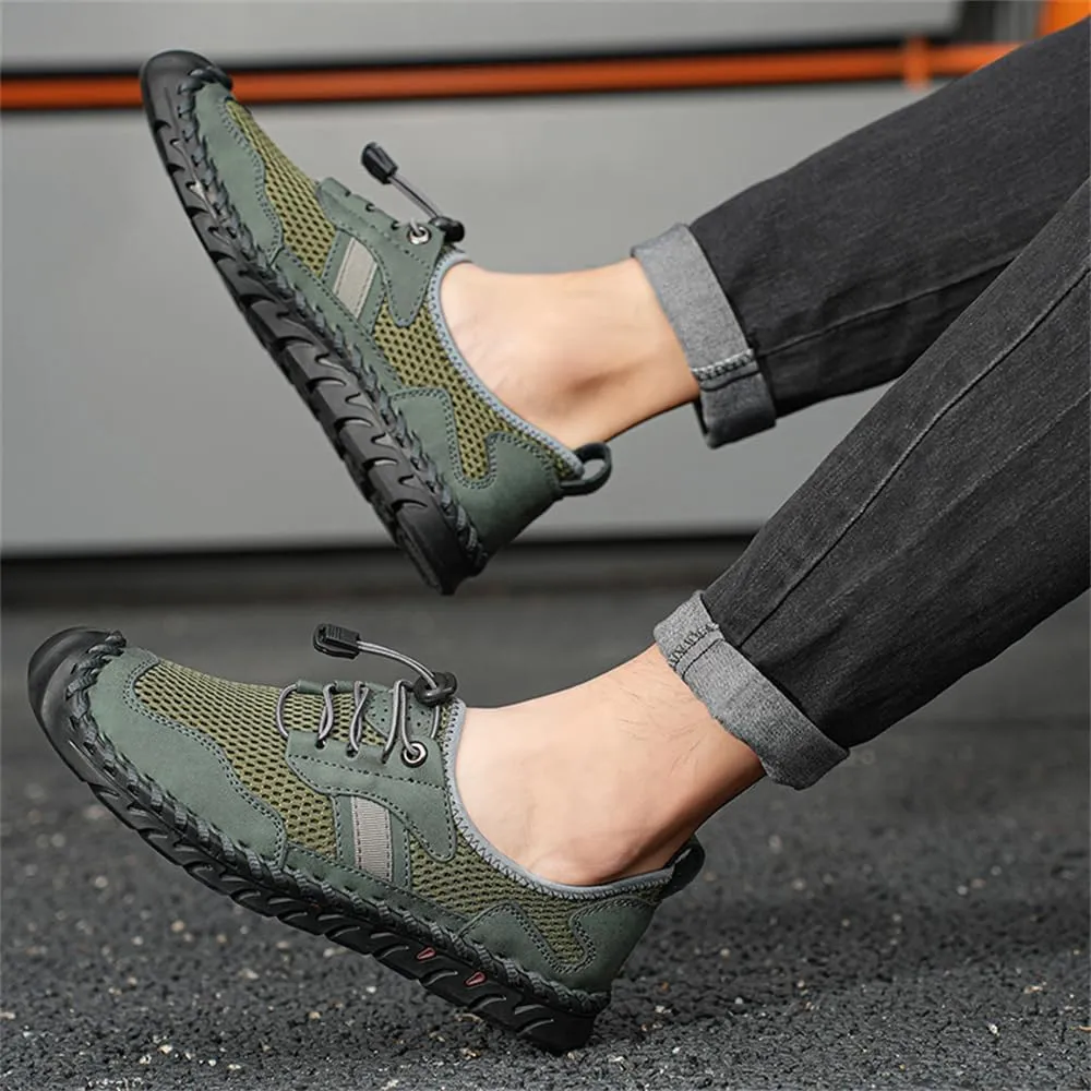 Men's Outdoor Mesh Hiking Shoes Slip-on Summer Sports Shoes Breathable Mesh Non-Slip Lightweight Casual Sneakers