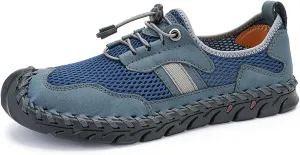 Men's Outdoor Mesh Hiking Shoes Slip-on Summer Sports Shoes Breathable Mesh Non-Slip Lightweight Casual Sneakers