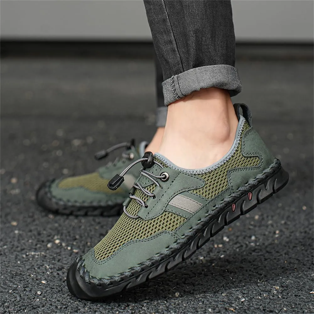 Men's Outdoor Mesh Hiking Shoes Slip-on Summer Sports Shoes Breathable Mesh Non-Slip Lightweight Casual Sneakers