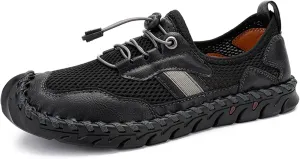 Men's Outdoor Mesh Hiking Shoes Slip-on Summer Sports Shoes Breathable Mesh Non-Slip Lightweight Casual Sneakers