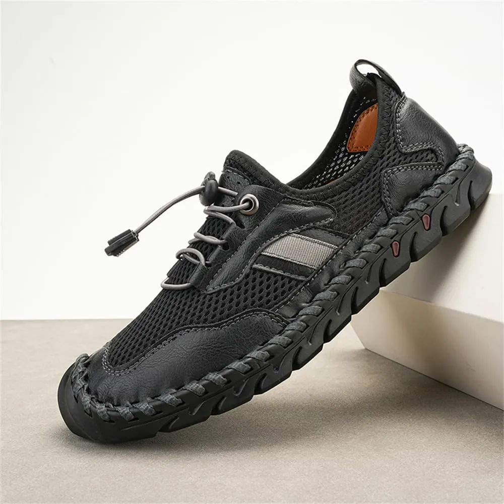 Men's Outdoor Mesh Hiking Shoes Slip-on Summer Sports Shoes Breathable Mesh Non-Slip Lightweight Casual Sneakers