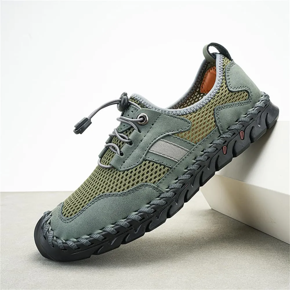 Men's Outdoor Mesh Hiking Shoes Slip-on Summer Sports Shoes Breathable Mesh Non-Slip Lightweight Casual Sneakers