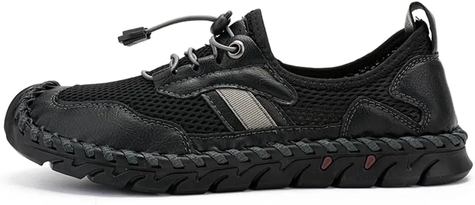 Men's Outdoor Mesh Hiking Shoes Slip-on Summer Sports Shoes Breathable Mesh Non-Slip Lightweight Casual Sneakers