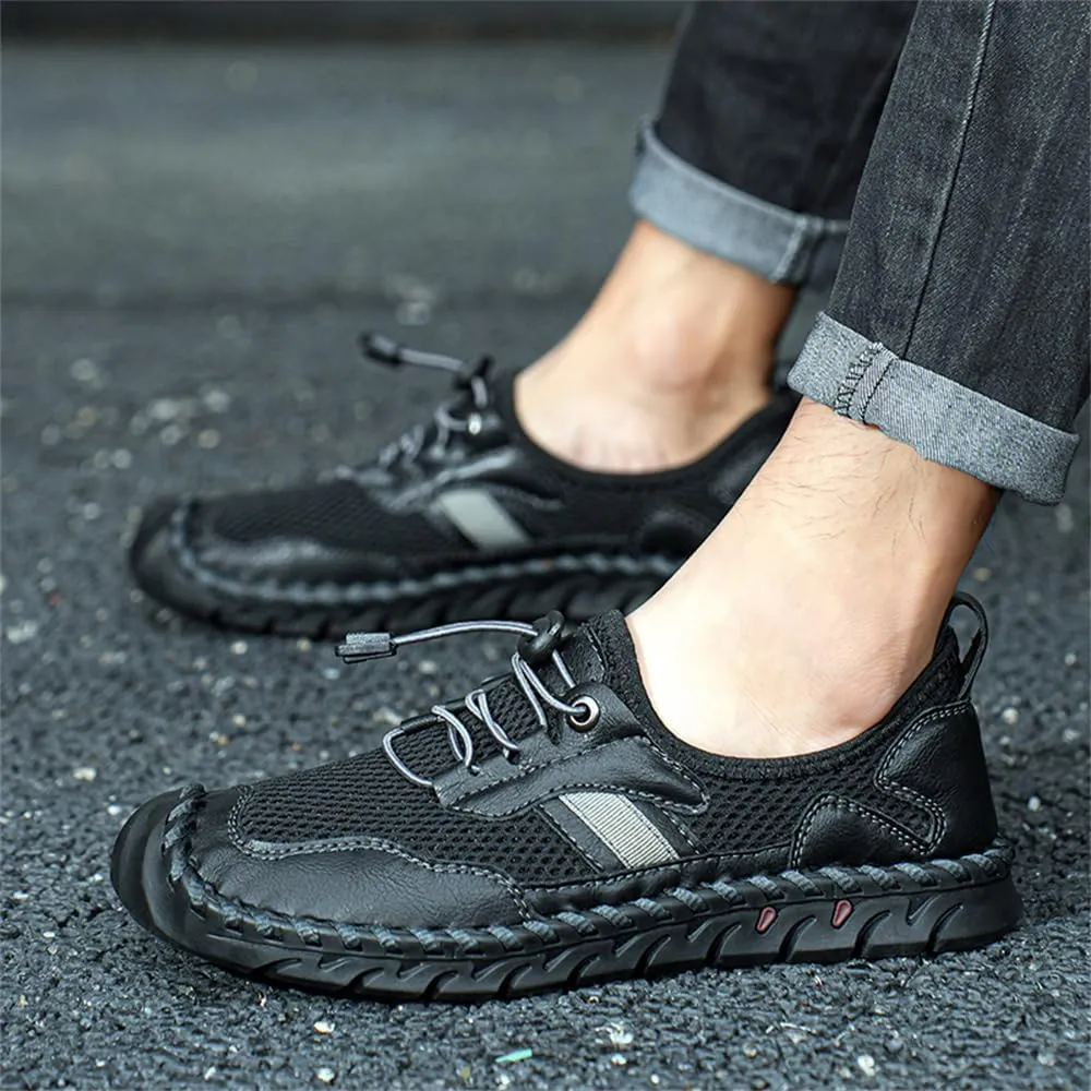 Men's Outdoor Mesh Hiking Shoes Slip-on Summer Sports Shoes Breathable Mesh Non-Slip Lightweight Casual Sneakers