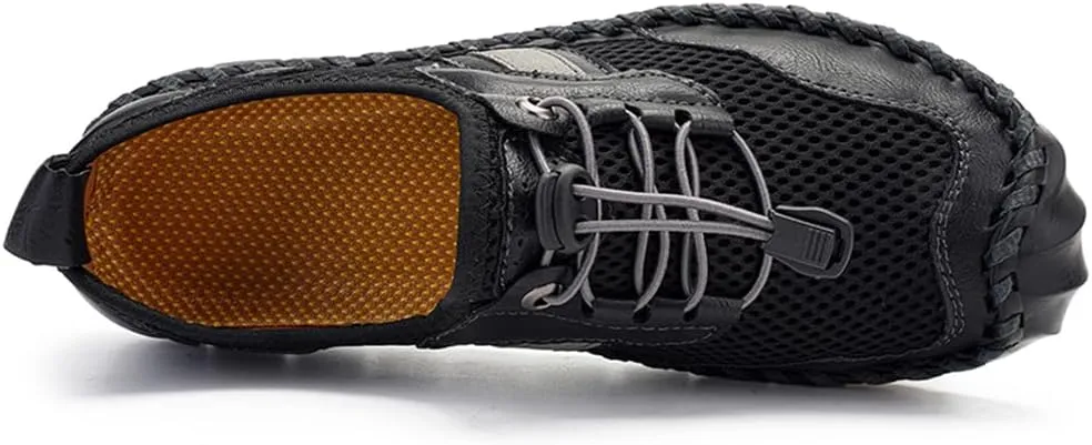 Men's Outdoor Mesh Hiking Shoes Slip-on Summer Sports Shoes Breathable Mesh Non-Slip Lightweight Casual Sneakers