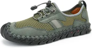 Men's Outdoor Mesh Hiking Shoes Slip-on Summer Sports Shoes Breathable Mesh Non-Slip Lightweight Casual Sneakers