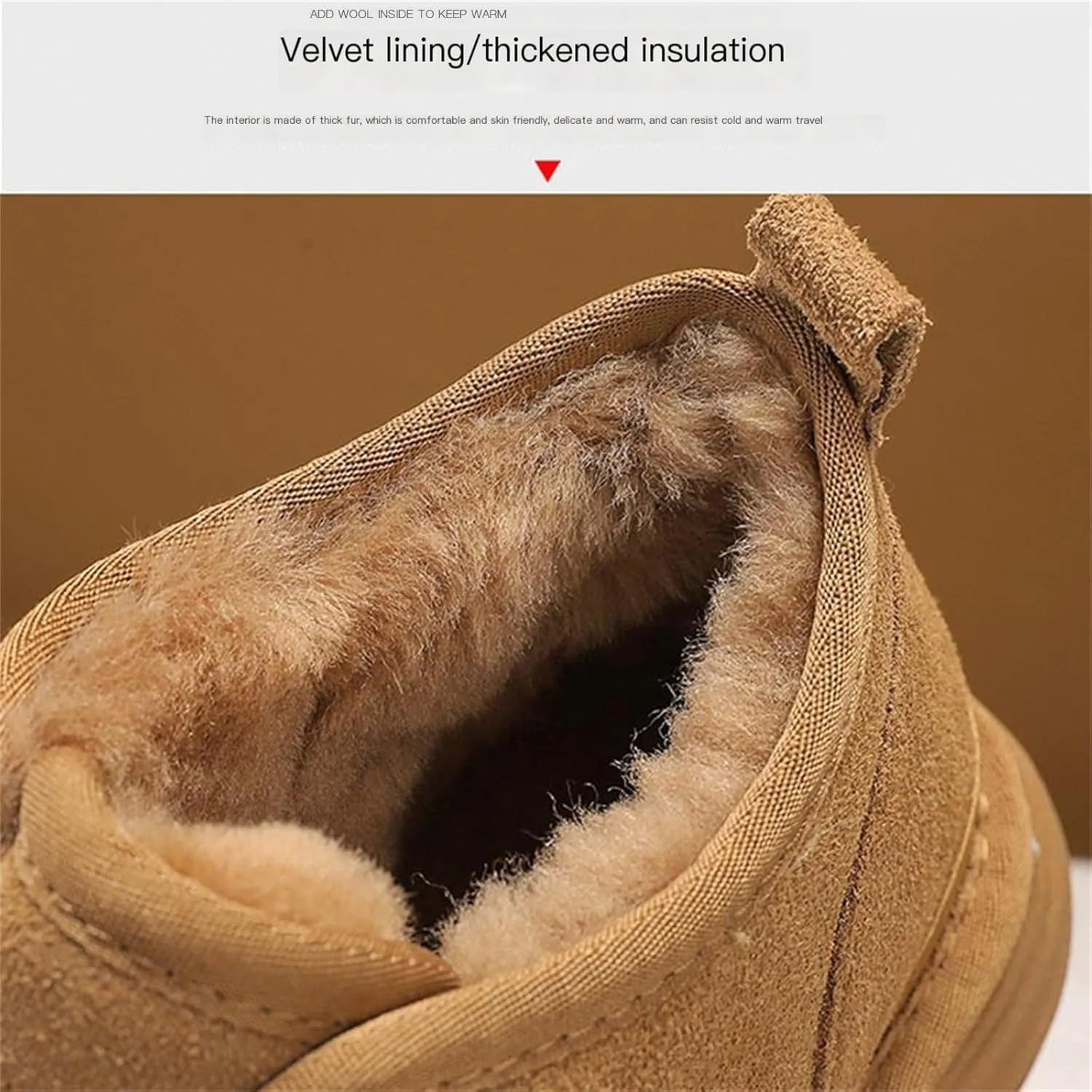 Men's Snow Boots Insulated Waterproof Lightweight Winter Boots Non Slip Ankle Boots Insulated Shoes For Men
