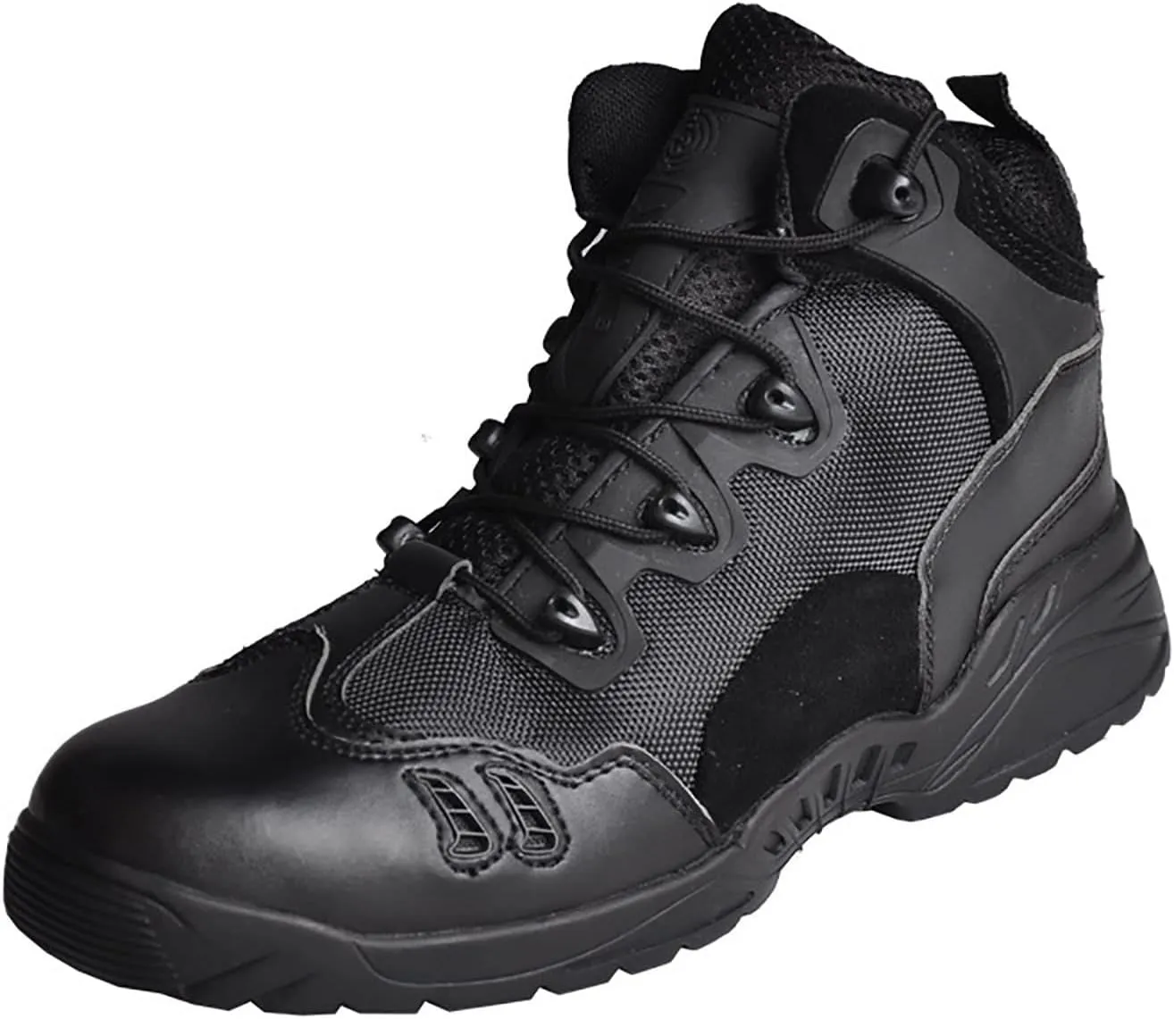 Men's Spring Autum Outdoor Hiking Shoes, Comfort Breathable Suede with Zipper Tactical Military Boots, Lace-up Sports Durable Desert Combat Shoes