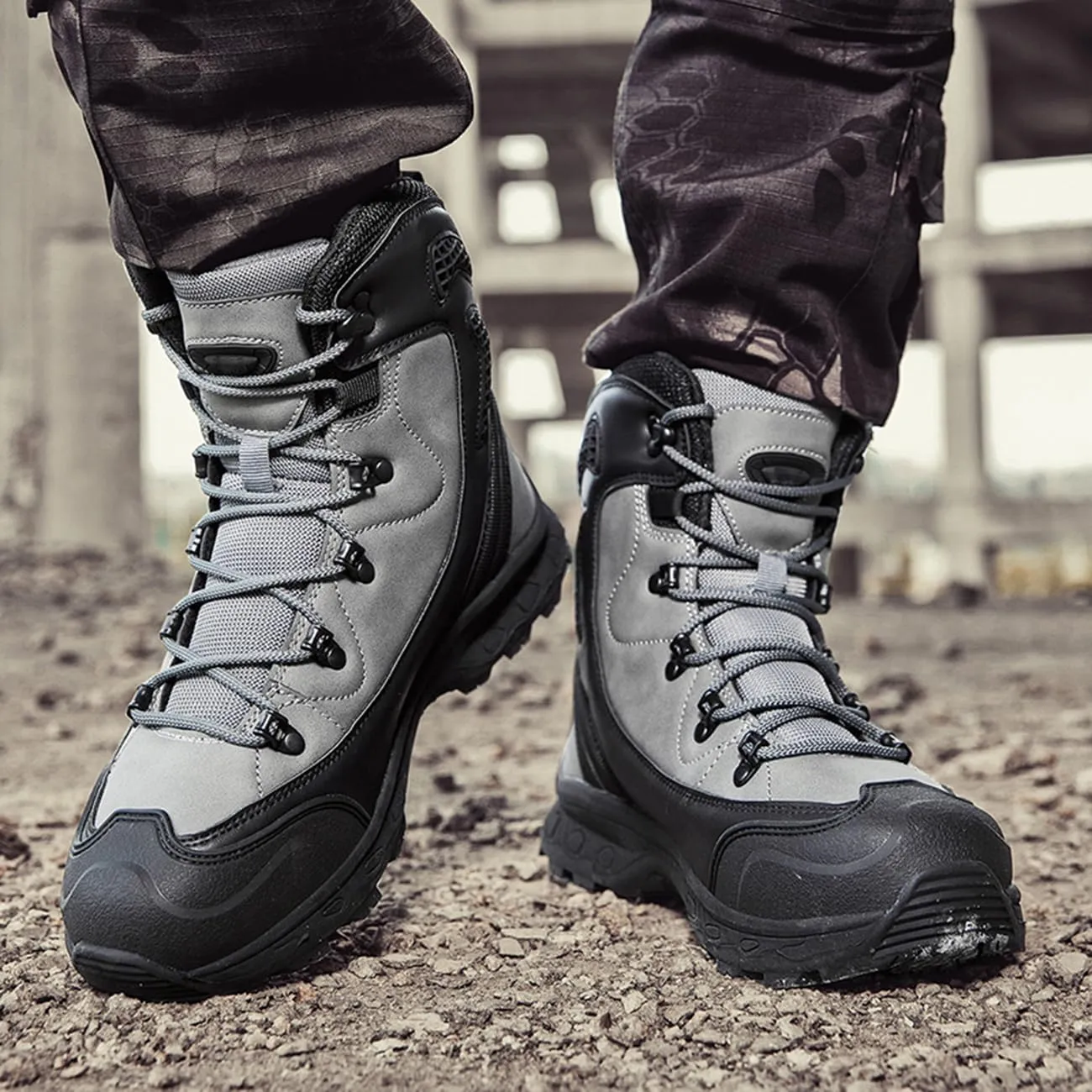 Men's Tactical Hiking Boots Lightweight Breathable Combat Boots Outdoor Jungle Work Boots