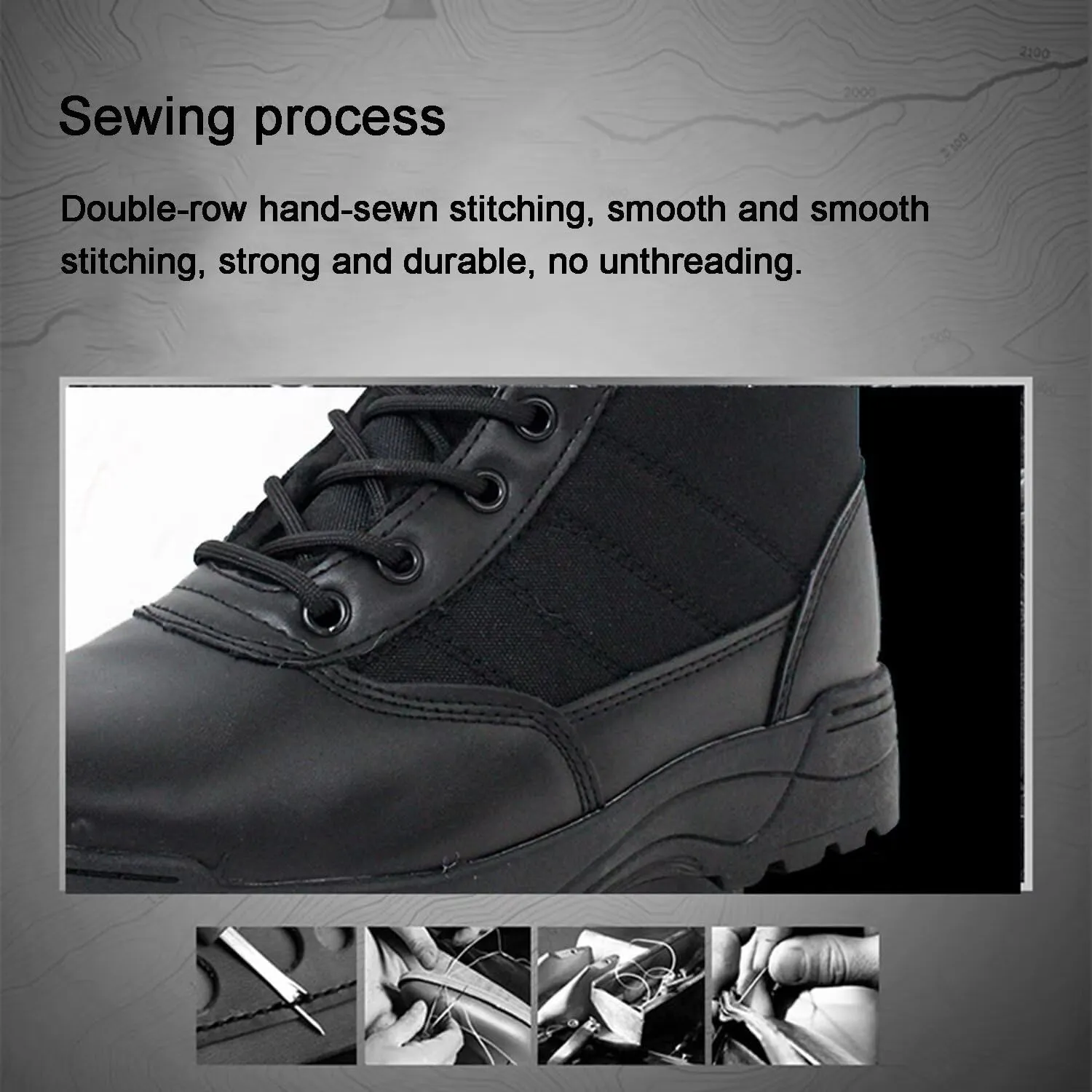 Men's Tactical Shoes High-top Winter Plus Velvet Snow Combat Boots Sneakers for Flight Outdoor Waterproof Desert Hiking Work Boots