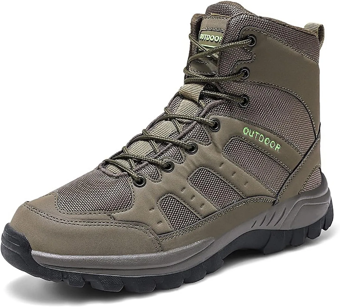 Men's Ultralight Tactical Combat Boots, Outdoor Breathable and Wear-resistant Desert Hiking Shoes, Comfort Waterproof Lace Up Zipper Men's Shoes