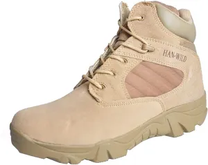 Men's Ultralight Tactical Military Boots, Comfort Breathable with Zipper Rubber Sole Hiking Shoes, Outdoor Lace-up Sports Durable Desert Combat Shoes