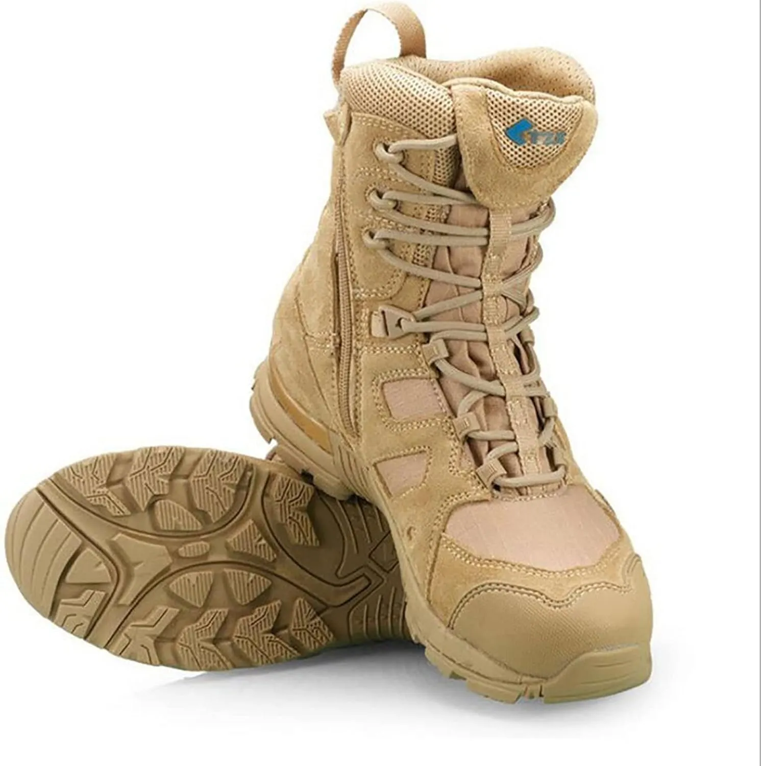 Men's Ultralight Tactical Military Boots, Outdoor Non-slip Breathable and Wear-resistant Desert Combat Boots, Comfort Lace-up Sports Hiking Shoes