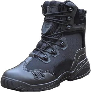 Men's Ultralight Tactical Military Boots, Spring Autumn Outdoor Breathable with Zipper Hiking Shoes, Lace-up Comfortable Durable Desert Combat Shoes