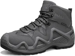 Men's Waterproof Anti-slip Hiking Boots Outdoor Mid Trekking Backpacking Mountaineering Shoes